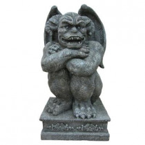 36 in. Large Gargoyle Statue with LED Lights