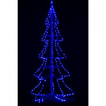 8 ft. Pre-Lit LED 3D Silhouette Tree with 300 Blue Lights
