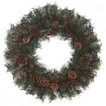 24 in. Decorated Pine Artificial Wreath (Pack of 6)