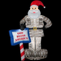 7 ft. Inflatable Military Santa