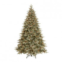 7.5 ft. FEEL-REAL Alaskan Spruce Artificial Christmas Tree with Pinecones and 750 Clear Lights