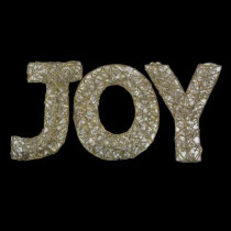 15.25 in. 100-Light Spun Glitter Joy Silhouette