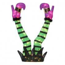 34 in. Pre-Lit Tinsel Witch Feet