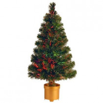 2.67 ft. Fiber Optic Fireworks Evergreen Artificial Christmas Tree