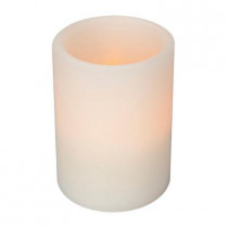 4 in. Wax Bisque Straight Edge Candle with Timer