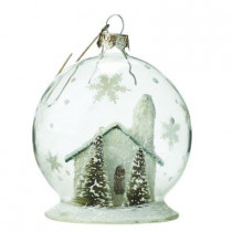 3.5 in. House Winter Globe Ornament