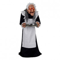36 in. Animated Old French Maid with Serving Tray