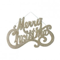 12 in. Silver Merry Christmas Sign