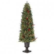 6 ft. Winslow Potted Artificial Christmas Tree with 200 Clear Lights